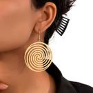 Brinco Feminino Delicado Espiral Dourado Luxo Elegante -