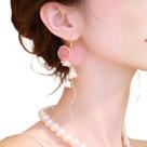 Brinco Feminino Flor Longo Delicado Elegante Luxo Festa -
