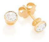 Brinco Feminino Folheado a Ouro 18k Rommanel Joias Cristais Ponto Luz
