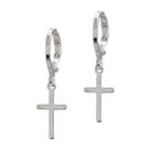 Brinco Feminino Folheado a Prata Argola Cruz Crucifixo em Caixa Acrílica de Luxo - Semijoias Brinco Feminino Folheado a Prata Argola Cruz Crucifixo em Caixa Acrílica de Luxo - Semijoias