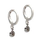 Brinco Feminino Folheado Prata Argola Duas Partes Zircônia em Caixa Acrílica de Luxo - Semijoias Brinco Feminino Folheado Prata Argola Duas Partes Zircônia em Caixa Acrílica de Luxo - Semijoias