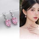 Brinco Feminino Gota Rosa Pink Zirconia Pino de Prata 925 Antialérgico Delicado Minimalista Brinco Feminino Gota Rosa Pink Zirconia Pino de Prata 925 Antialérgico Delicado Minimalista