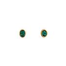 Brinco Feminino Lúmina Banhado a Ouro 18K com Pedra Verde - Semijoia Brinco Feminino Lúmina Banhado a Ouro 18K com Pedra Verde - Semijoia