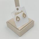 Brinco Feminino Mini Gota Zircônia Folheado A Ouro 18K Antialérgico - RSPRI029 Brinco Feminino Mini Gota Zircônia Folheado A Ouro 18K Antialérgico - RSPRI029