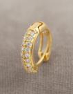 Brinco Feminino Ouro 18k 750 Modelo Click P Certificado Gara Dourado