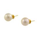 Brinco Feminino Pérola Natural 8 Mm Ouro 18k 750 Certificado