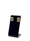 Brinco Feminino Quadrado Vazado Folheado A Ouro 18k