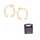 Brinco Ferradura Banhado a Ouro Rommanel 527304 Brinco Ferradura Banhado a Ouro Rommanel 527304