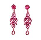Brinco Festa Com Strass Rosa