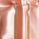 Brinco Festa Design Elegante Cravejado em Pedras de Zircônia Semijoia Feminina de Luxo