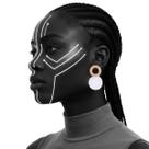 Brinco Festa Feminino Delicado Dangle Feminino Vazado Branco -
