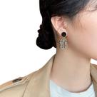 Brinco Festa Feminino Delicado Pingente Strass Dourado Joia