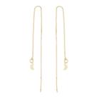 Brinco fio maia lua folheado a ouro 18k