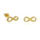 Brinco Fixo Infinito Em Ouro 18k Segundo Furo Infantil