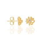 Brinco Flor Formada Fios Torcidos Cristal Rommanel 520642