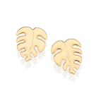Brinco Folha Costela De Adão Banhado Ouro 18k Feminino Rommanel Lindo