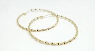 Brinco folheado a ouro 18k Argola Média Espiral