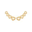 Brinco Folheado A Ouro 18K Ear cuff Coração Vazado
