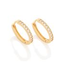 Brinco folheado a ouro argola BRANCO 524304 Rommanel