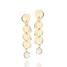 Brinco folheado a ouro com cristais BRANCO 524647 Rommanel