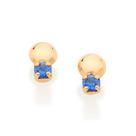 Brinco folheado a ouro com zircônias AZUL 526806 Rommanel