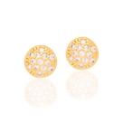 Brinco folheado a ouro com zircônias BRANCO 524079 Rommanel