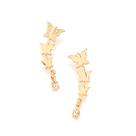 Brinco folheado a ouro com zircônias BRANCO 524618 Rommanel Brinco folheado a ouro com zircônias BRANCO 524618 Rommanel