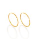 Brinco folheado a ouro formato argola 522012 Rommanel