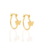 Brinco folheado a ouro meia argola 525241 Rommanel