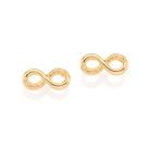 BRINCO FORMADO PELO SÍMBOLO DO "INFINITO " COM DETALHE Brinco feminino folheado a ouro 18k joia antialérgica presente feminino mulheres