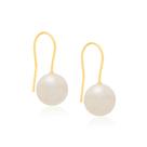 BRINCO FORMADO POR PÉROLA SINTÉTICA DE 12 MM Brinco feminino folheado a ouro 18k joia antialérgica presente feminino mulheres