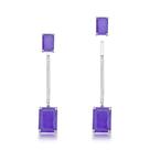 Brinco Fresh com Zircônia Violeta Banhado a Ródio Brinco Fresh com Zircônia Violeta Banhado a Ródio