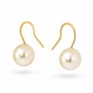 Brinco Gancho de Pérola 12mm Banhado Ouro 18k Hipoalergênico