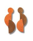 Brinco Gingado Laranja/Marrom