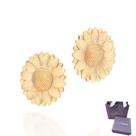 Brinco Girassol Lançamento Rommanel Banhado Ouro 18k
