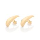 Brinco Gota Abaulada Banhado a Ouro Rommanel 527631 Cor:Dourado