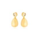 Brinco Gota com Ponto de Luz Banhado a Ouro 18k Brinco Gota com Ponto de Luz Banhado a Ouro 18k
