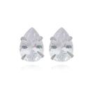 Brinco Gota Cristal Aço Inox