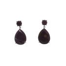 Brinco gota prata 925 Dark Purple Brinco gota prata 925 Dark Purple