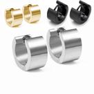 brinco grosso masculino feminino argola grossa 7mm largura banhado em aço inox 316l