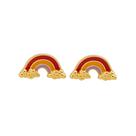 Brinco infantil Arco Íris - Banhado em ouro 18k