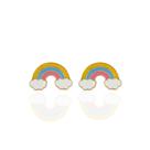Brinco infantil arco-íris resinado Brinco infantil arco-íris resinado