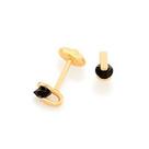 Brinco infantil banhado a ouro 18k com cristais Cód. 5235300027