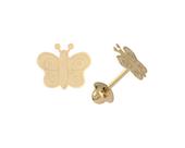 Brinco Infantil Borboleta Ouro 18K Mod D04 Brinco Infantil Borboleta Ouro 18K Mod D04