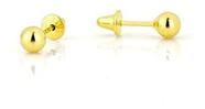 Brinco Infantil De Bola 2,5mm Recém Nascido Bebê Ouro 18k Brinco Infantil De Bola 2,5mm Recém Nascido Bebê Ouro 18k