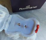 Brinco infantil foleado com zirconia
