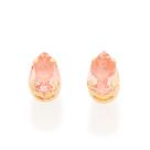 Brinco infantil folheado a ouro ROSA 525929 Rommanel