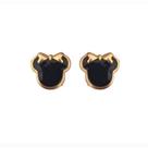 Brinco Infantil Minie Folheado Ouro 18k Antialérgico