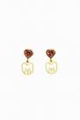 Brinco infantil Urso Zircônia Rosa Ouro 18k - 1.15 Brinco infantil Urso Zircônia Rosa Ouro 18k - 1.15
