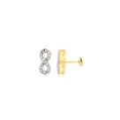 Brinco Infinito Pino Baby Folheado a Ouro Brinco Infinito Pino Baby Folheado a Ouro
